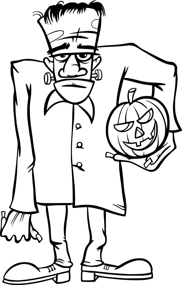 Coloriage Frankenstein Halloween À Imprimer über Dessin Coloriage Dessin Animé