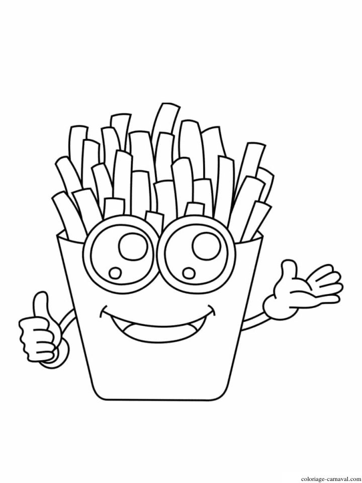 Coloriage Frites Kawaii Dessin Gratuit - Coloriage Carnaval ganzes Coloriage Dessin Kawaii