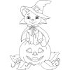 Coloriage Halloween : Le Chat Sur Sa Citrouille für Coloriage Dessin Halloween