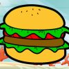 Coloriage Hamburger bei Coloriage Dessin Hamburger