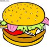 Coloriage Hamburger - Sans Dépasser bei Coloriage Dessin Hamburger