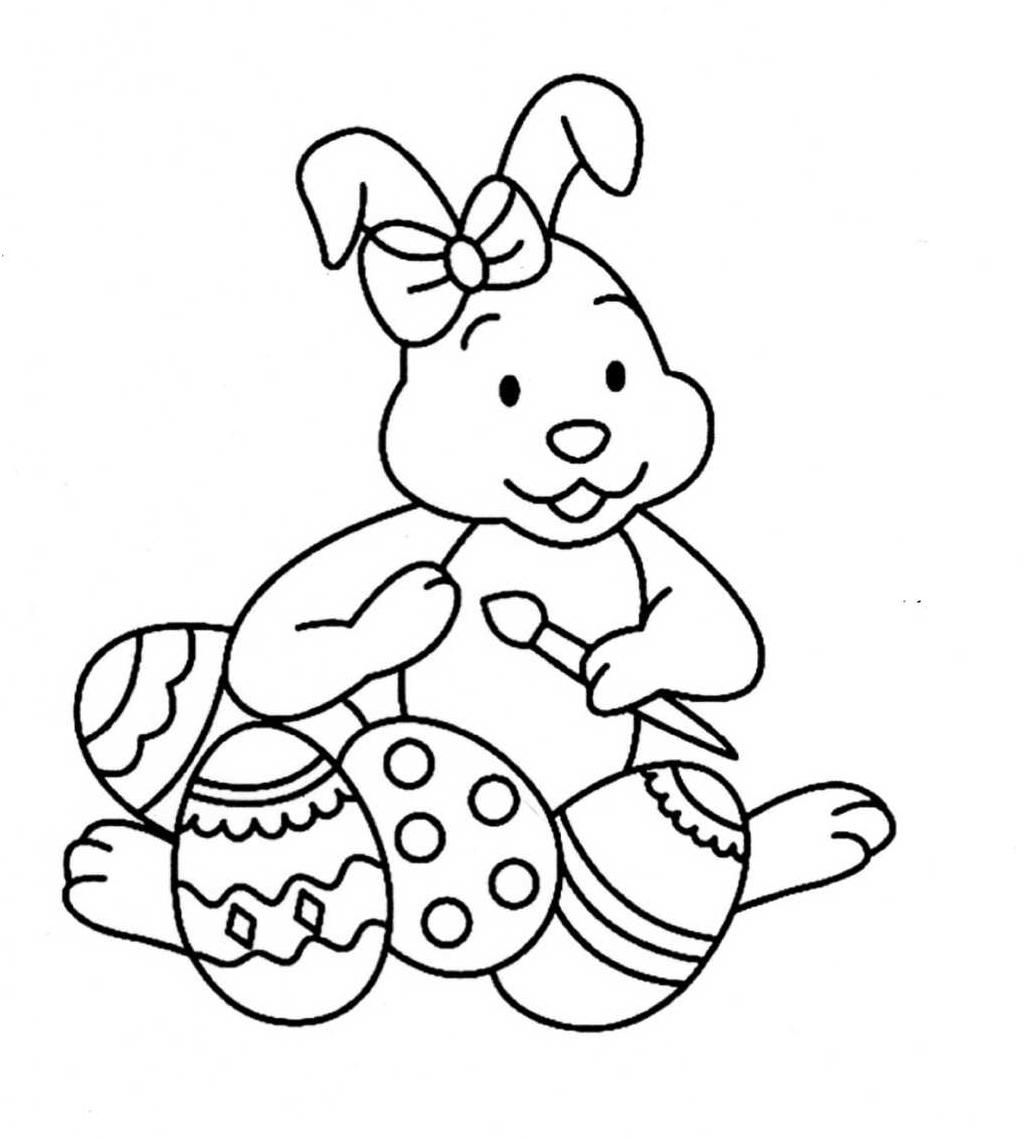 Coloriage : Lapin Paques in Coloriage Dessin Lapin