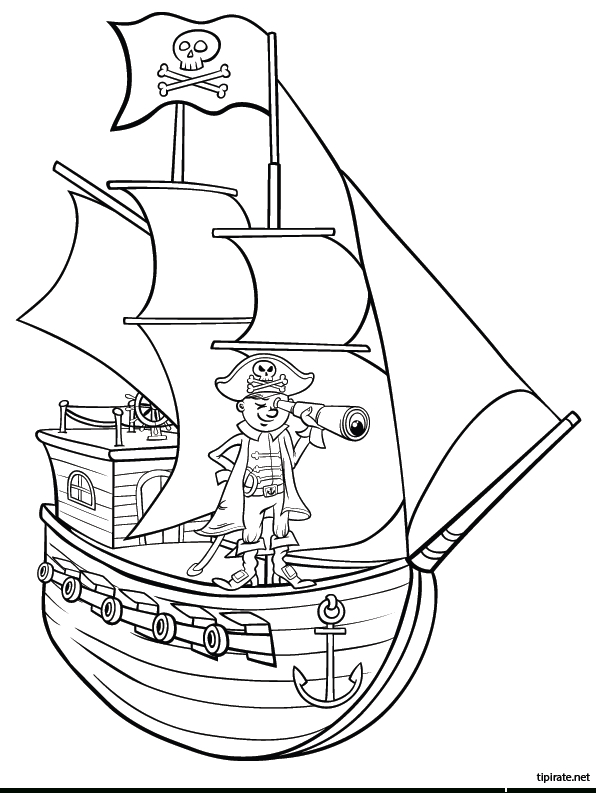 Coloriage, Le Bateau Pirate | Pirate Coloring Pages ganzes Coloriage Dessin Pirate