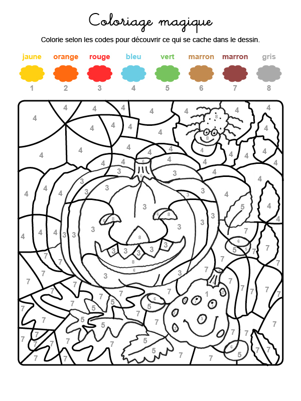 Coloriage Magique Pour Fêter Halloween über Coloriage Dessin Halloween