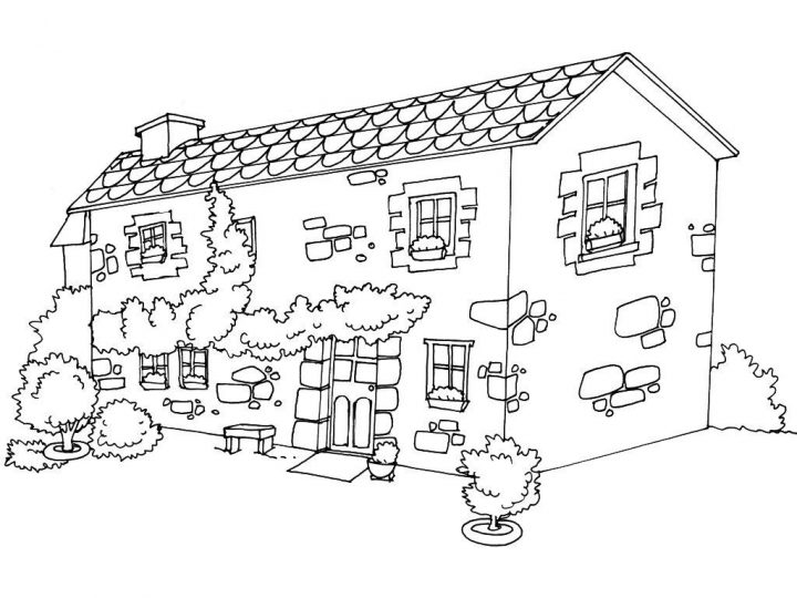 Coloriage Maison 11 - Coloriage Maison - Coloriages Maison für Coloriage Dessin Maison