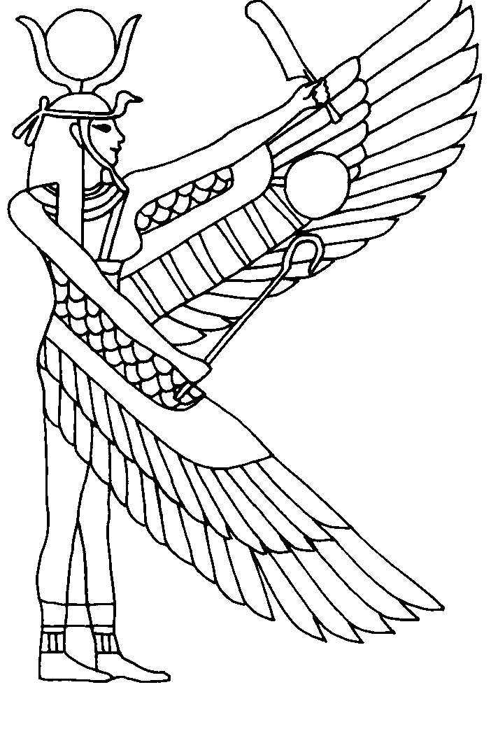 Coloriage Mythologie Égyptienne #111175 (Dieux Et Déesses ganzes Coloriage Dessin Egypte