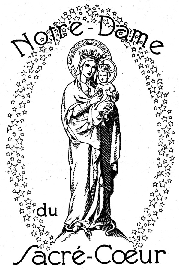 Coloriage Notre-Dame Du Sacre Coeur - Issoudun - Et über Coloriage Dessin Vierge Marie