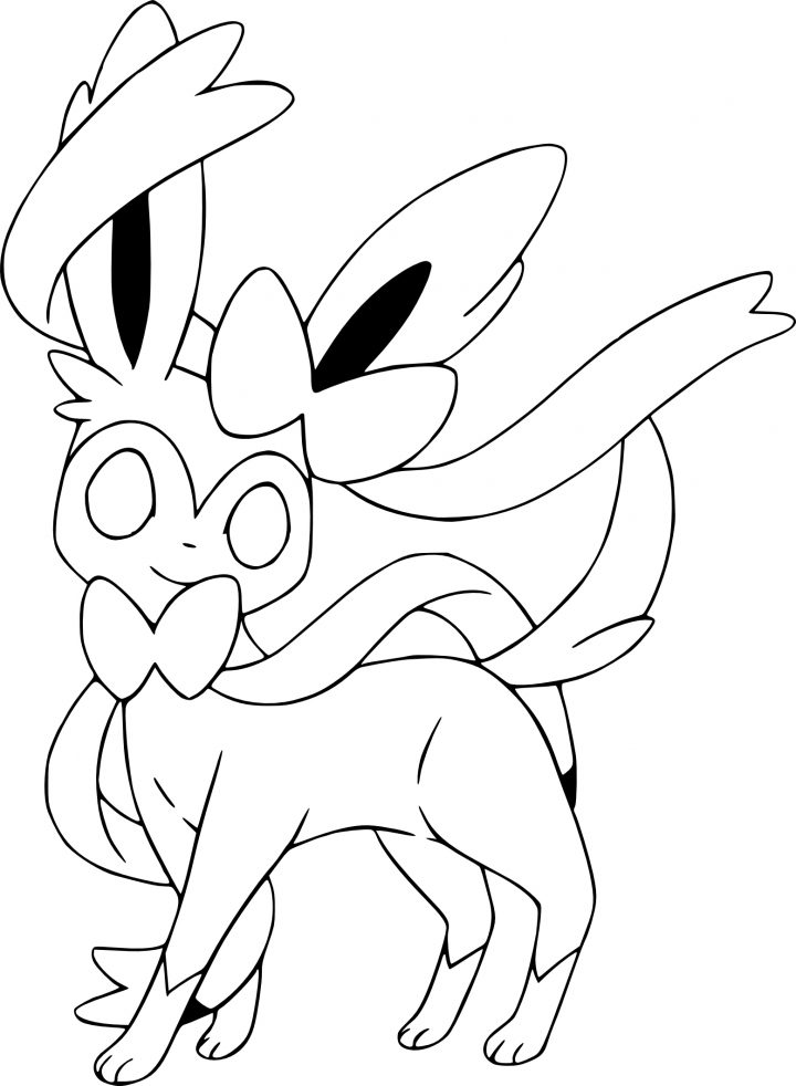 Coloriage Nymphali Pokemon X Et Y Gratuit À Imprimer bestimmt für Y A Colorier