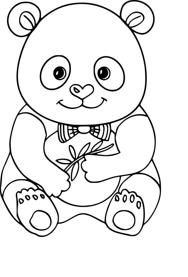 Coloriage Panda À Imprimer in Coloriage À Imprimer 4X4