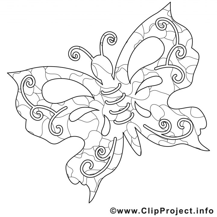 Coloriage Papillon Été Illustration À Télécharger - Été bestimmt für Coloriage Dessin Papillon