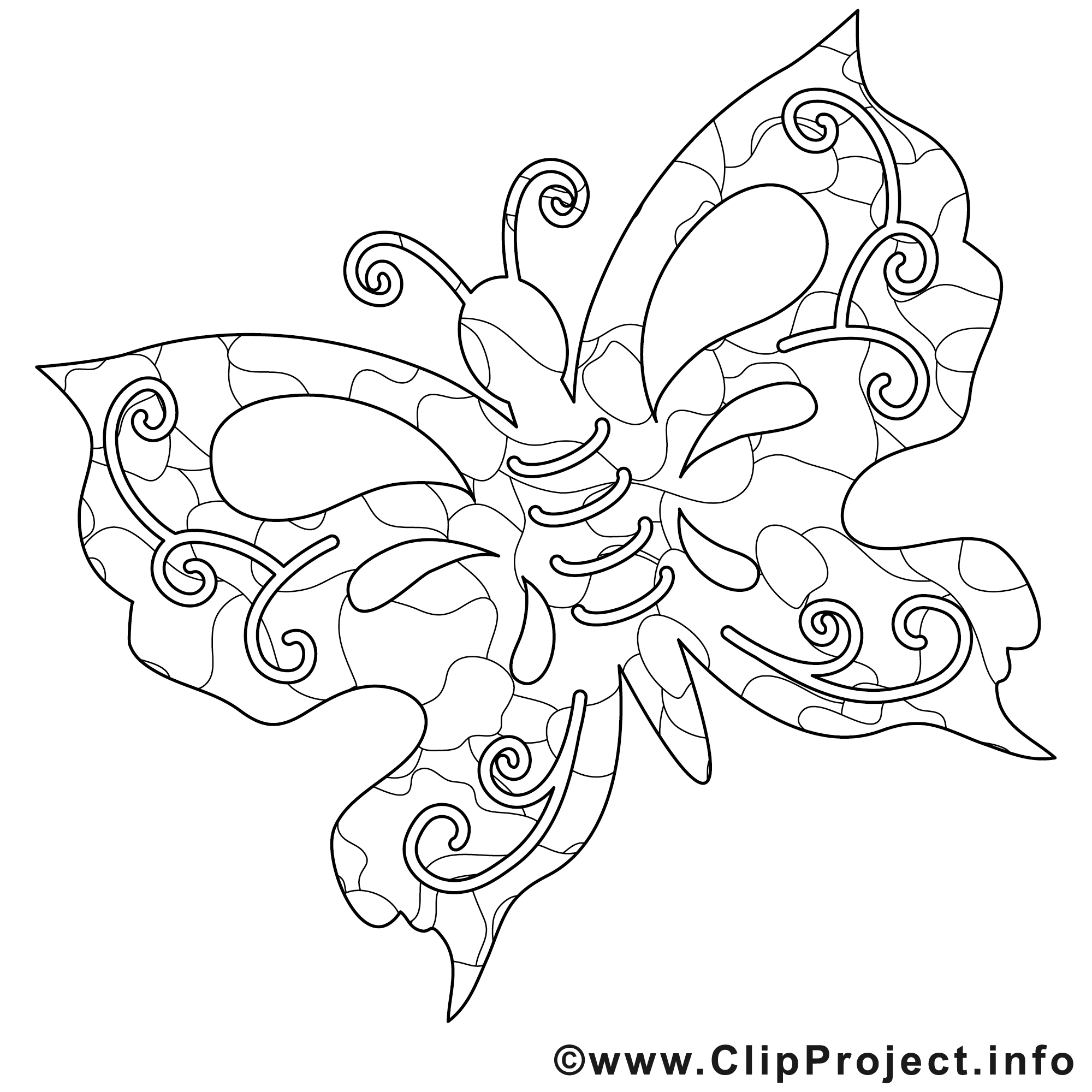 Coloriage Papillon Été Illustration À Télécharger - Été bestimmt für Coloriage Dessin Papillon