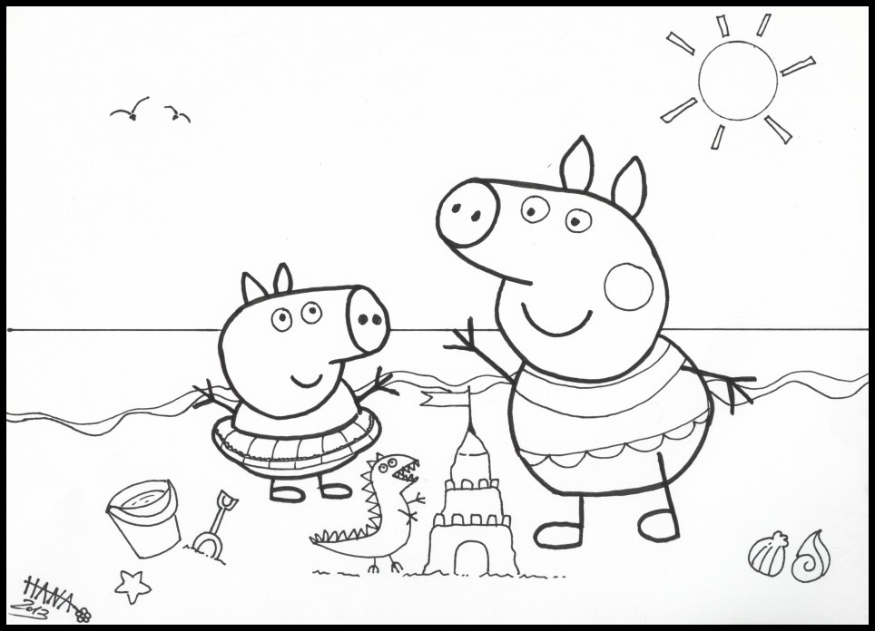 Coloriage Peppa Pig #43932 (Dessins Animés) - Album De ganzes Coloriage Dessin Anime Imprimer Gratuit