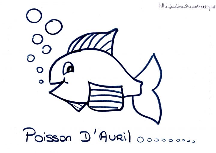 Coloriage Poisson D Avril ganzes Dessin Coloriage Poisson D'Avril