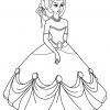 Coloriage Princesse Avec Robe - Coloriages Gratuits À für Dessin Coloriage