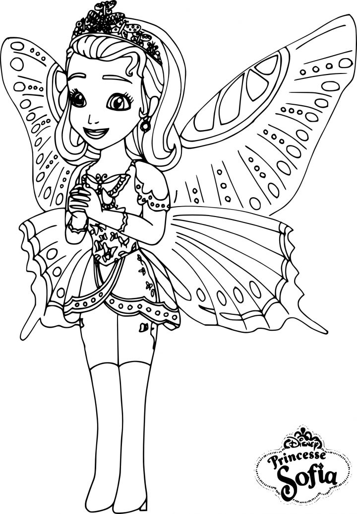 Coloriage Princesse Sofia Papillon À Imprimer bestimmt für Coloriage Dessin Princesse