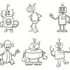 Coloriage Robot : 30 Dessins À Imprimer Gratuitement ganzes Coloriage Dessin Robot