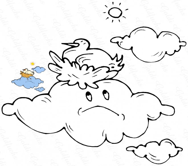Coloriage Soleil Nuage Gratuit À Imprimer Liste 20 À 40 bei Coloriage Dessin Nuage