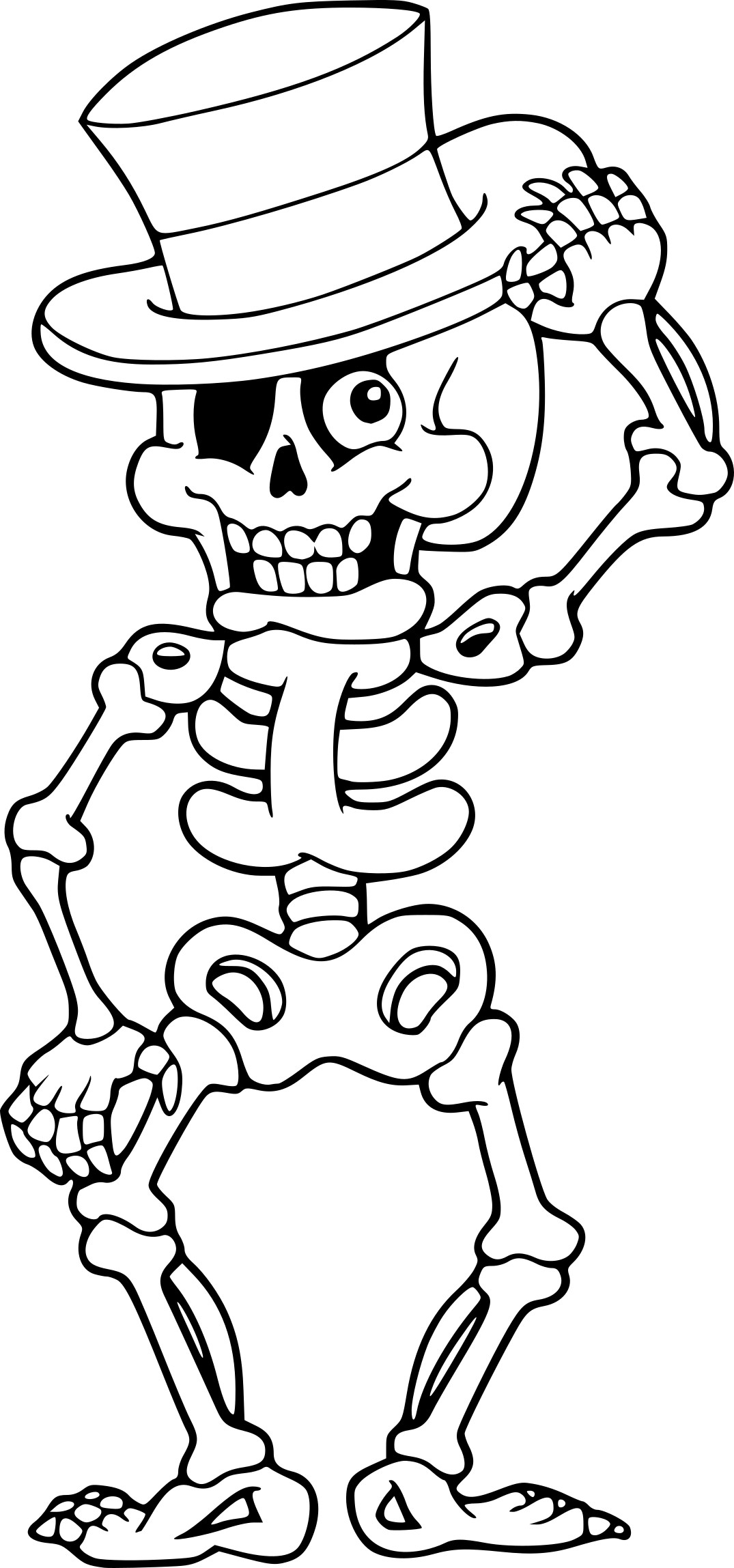 Coloriage Squelette Halloween À Imprimer innen Dessin Coloriage A Imprimer