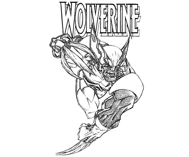 Coloriage Wolverine #74879 (Super-Héros) - Album De Coloriages mit Wolverine Dessin Coloriage