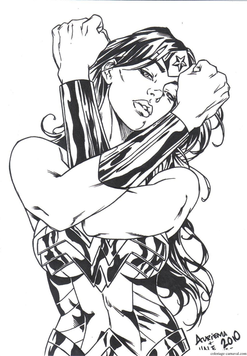 Coloriage Wonder Woman Heroine Dessin Gratuit - Coloriage in Coloriage Dessin Wonder Woman