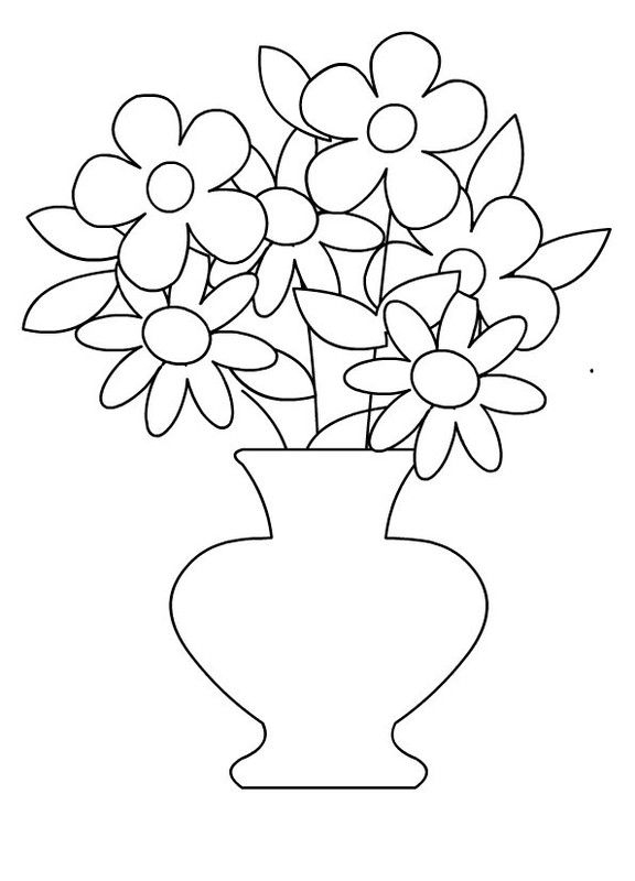 Coloriages Fleurs Vases bestimmt für Coloriage Dessin Fleurs