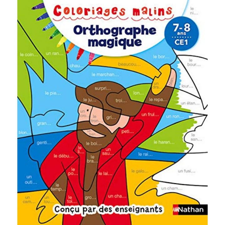 Coloriages Malins -Orthographe Magique Ce1, 7/8 Ans für Coloriage 7-8 Ans