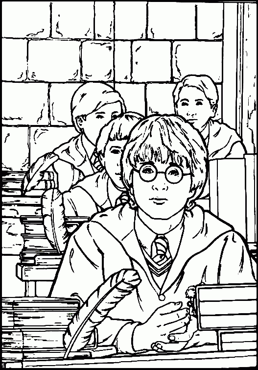 Colorier Les Dessins De Harry Potter in Coloriage Dessin Harry Potter