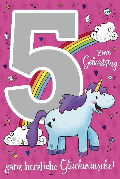 Depesche Geburtstagskarte 5.Geburtstag Mit Musik mit Happy Birthday Bilder Kinder 2 Jahre