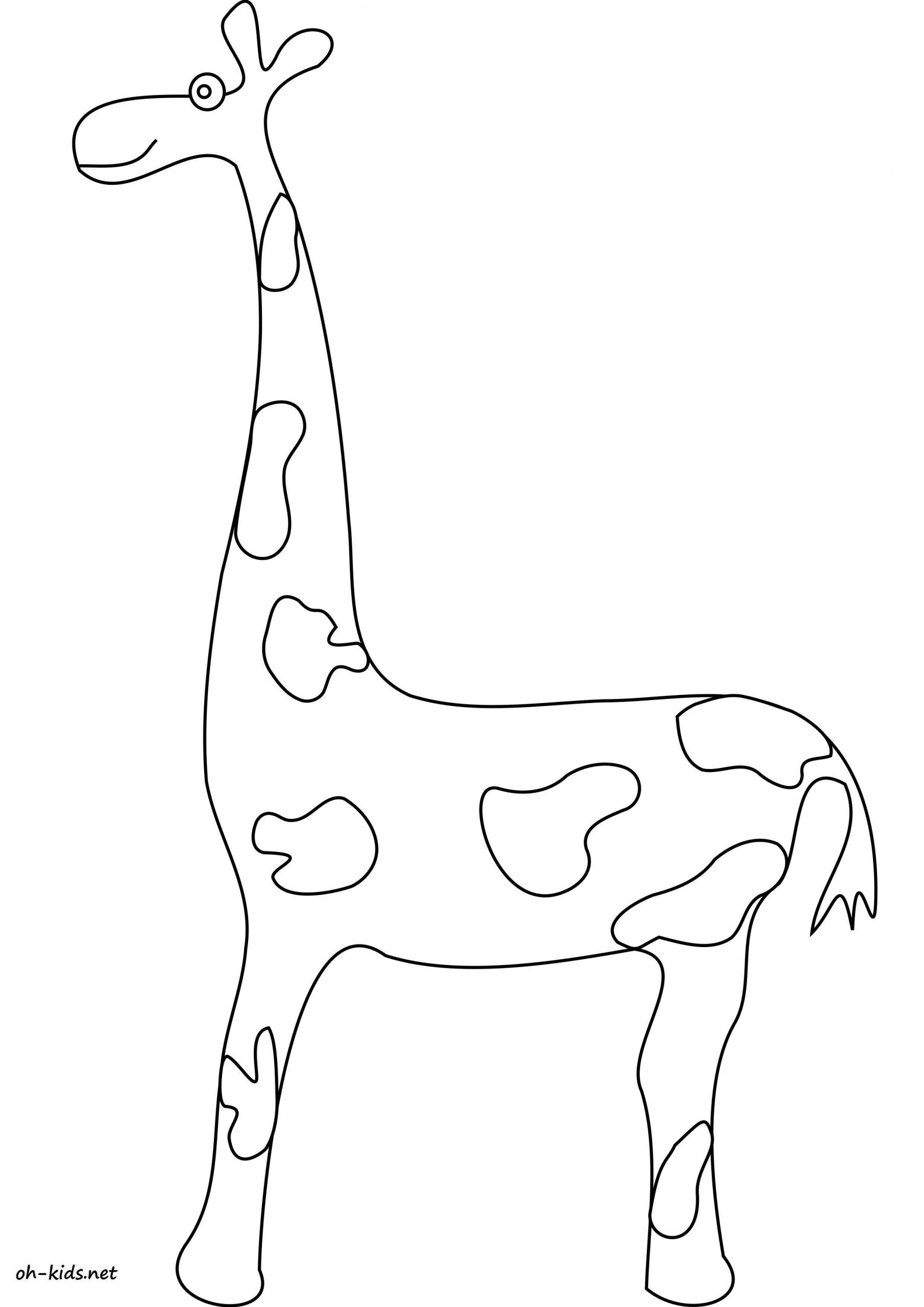 Dessin #1584 - Coloriage Girafe À Imprimer - Oh-Kids über Coloriage Dessin Girafe