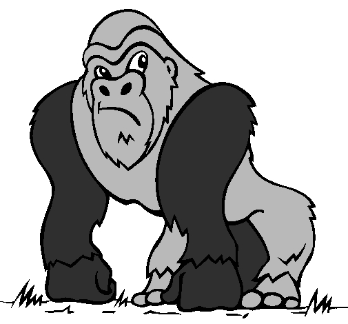 Dessin De Gorille Colorie Par Membre Non Inscrit Le 04 De für Coloriage Dessin Gorille