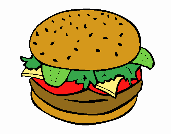 Dessin De Hamburger Complet Colorie Par Membre Non Inscrit für Coloriage Dessin Hamburger