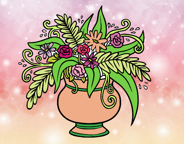 Dessin De Un Vase Avec Des Fleurs Colorie Par Membre Non für Dessin Coloriage Vase Sans Fleur