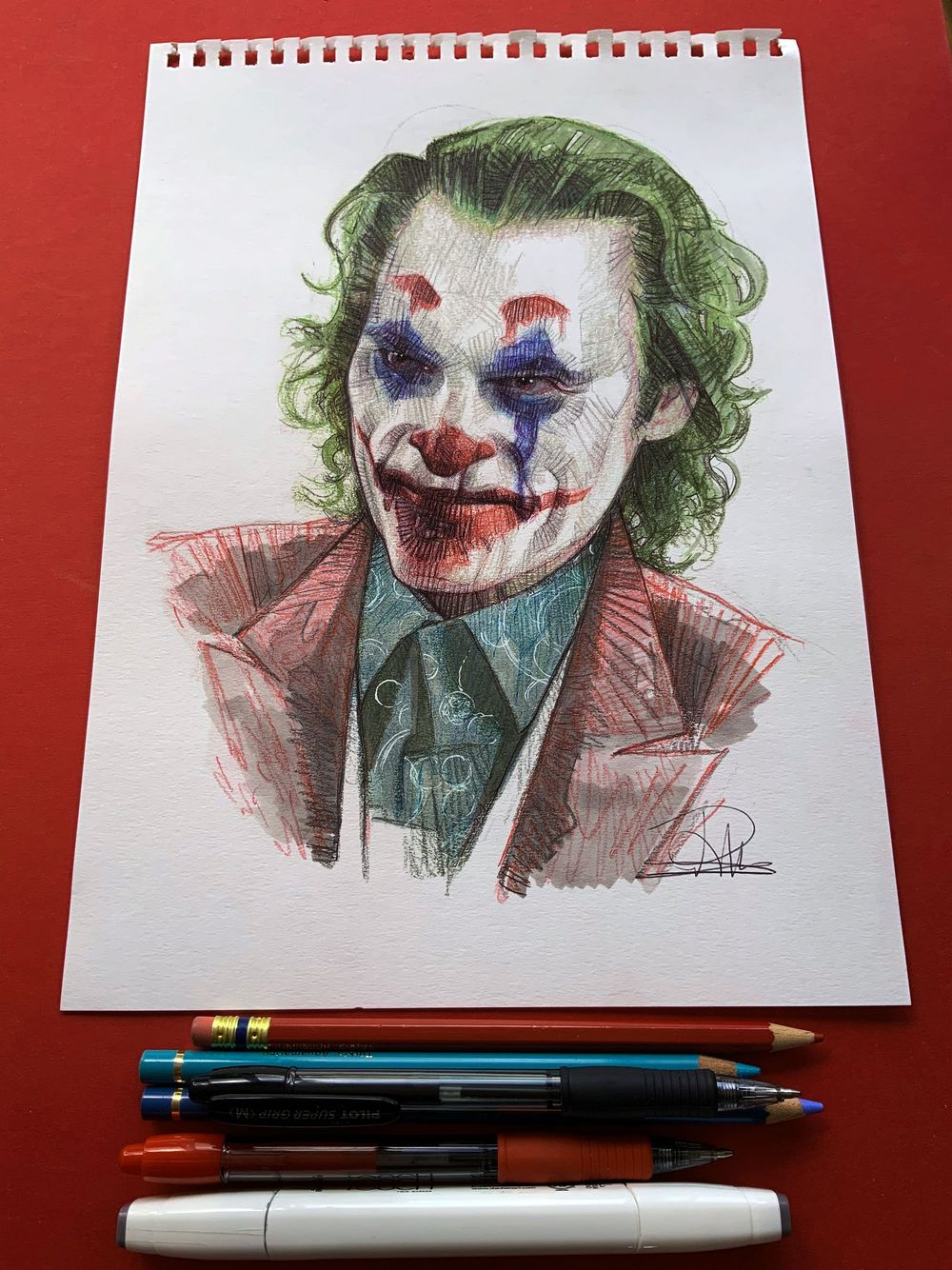 Dessin Joker Joaquin Phoenix Par Rebeca Subversivegirl mit Joker Dessin Coloriage Joker 2019