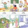 Die Tageszeit ~ Deutsch Lernen in Bildkarten Tagesablauf Kinder Bilder