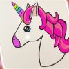 Diy Kawaii Emoji Unicorn Zeichnen | Süßes Einhorn In ganzes Kinder Kawaii Bilder Zum Nachmalen Leicht