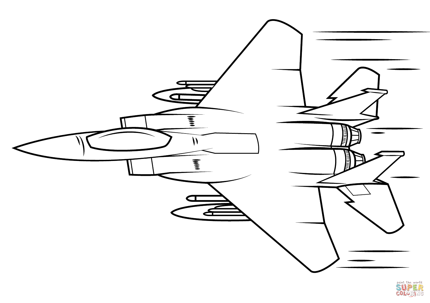 F-15 Eagle Coloring Page | Free Printable Coloring Pages mit F Dessin