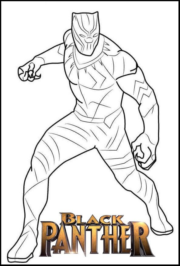 Fantastic Black Panther Coloring Page | Avengers Coloring mit Coloriage Dessin Black Widow