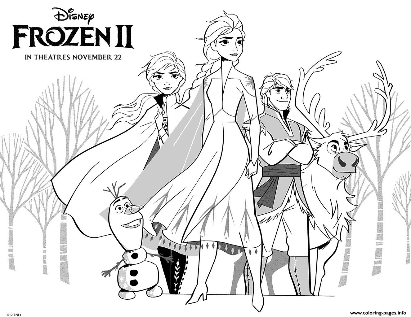 Frozen 2 Princess Girls Coloring Pages Printable bei Dessin Coloriage Frozen 2