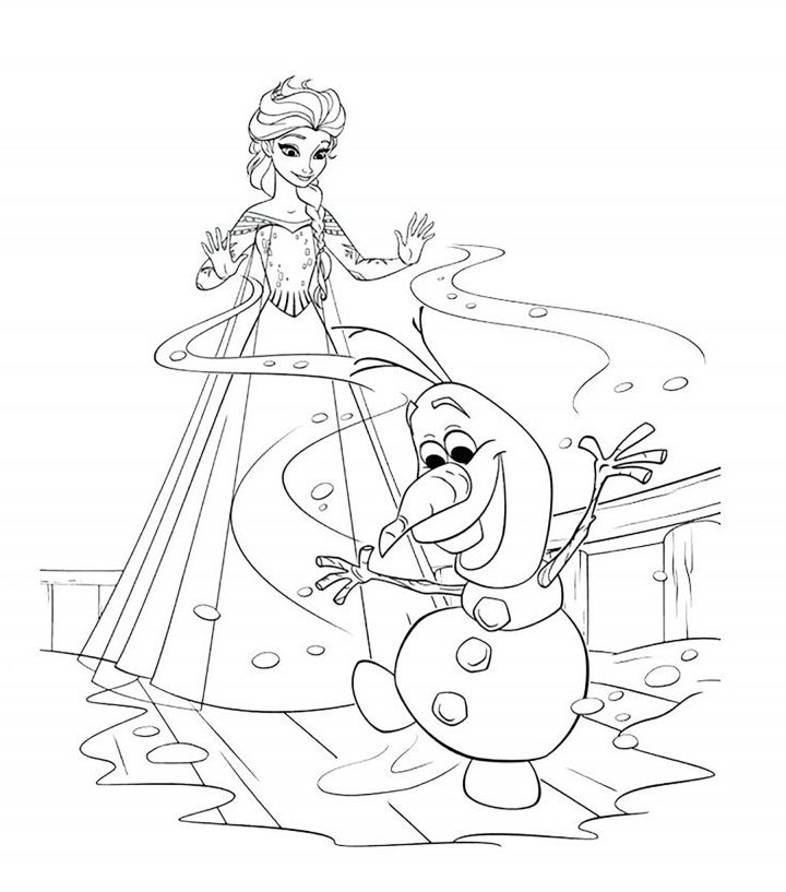 Frozen Free To Color For Children - Frozen Kids Coloring Pages bei Dessin Coloriage Frozen 2