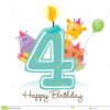 Geburtstag-Kerze Und Tiere Getrennt Vektor Abbildung bestimmt für Happy Birthday Bilder Kinder 2 Jahre