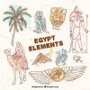 Hand Gezeichnet Ägypten Elemente | Kostenlose Vektor in Ägypten Bilder Zeichnen