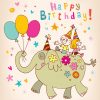 Happy Birthday Kids Greeting Card Stock Vector ganzes Happy Birthday Bilder Kinder