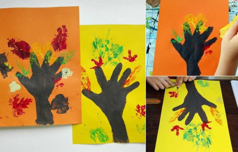 Herbst Bilder Malen Mit Kindern Und Blätter &amp; Bäume Als für Kinder Bilder Selber Malen