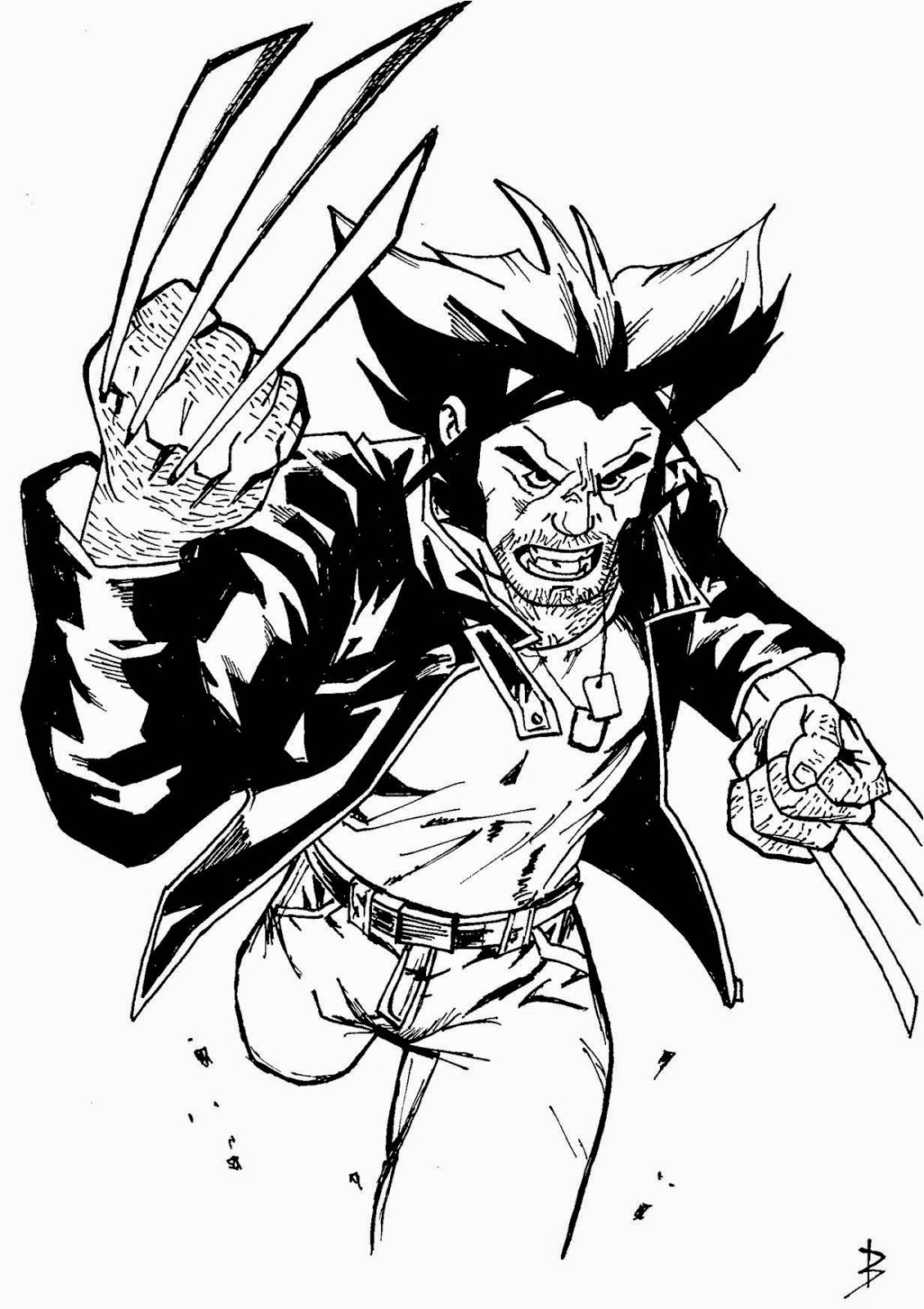 Illustration &amp; Cie: Marvel - Wolverine verwandt mit Wolverine Dessin Coloriage