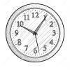 Illustration D'Horloge Murale, Dessin, Gravure, Encre bei Coloriage Dessin Horloge