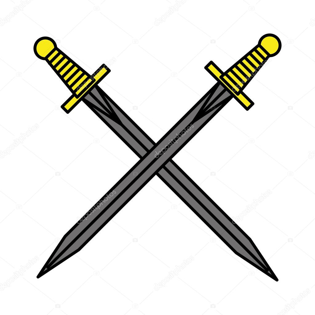 Illustration Vectorielle D'Une Épée — Image Vectorielle mit Coloriage Dessin Épée