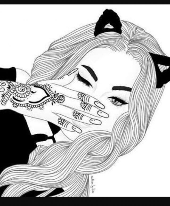 Imagem De Fotos Tumblr Desenhos Por Mademoiselle Em Dessin in Coloriage Dessin Fille Swag