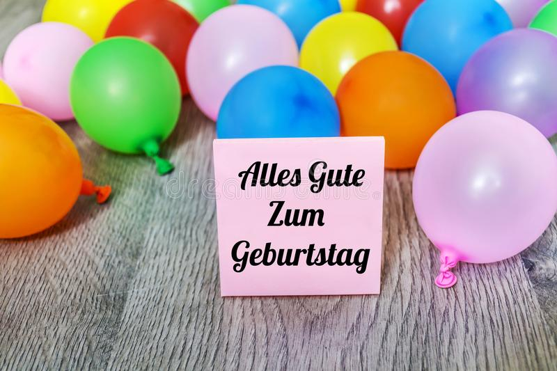 Karte Alles Gute Zum Geburtstag Mit Ballonen Stockfoto mit Bilder Zum 7 Geburtstag