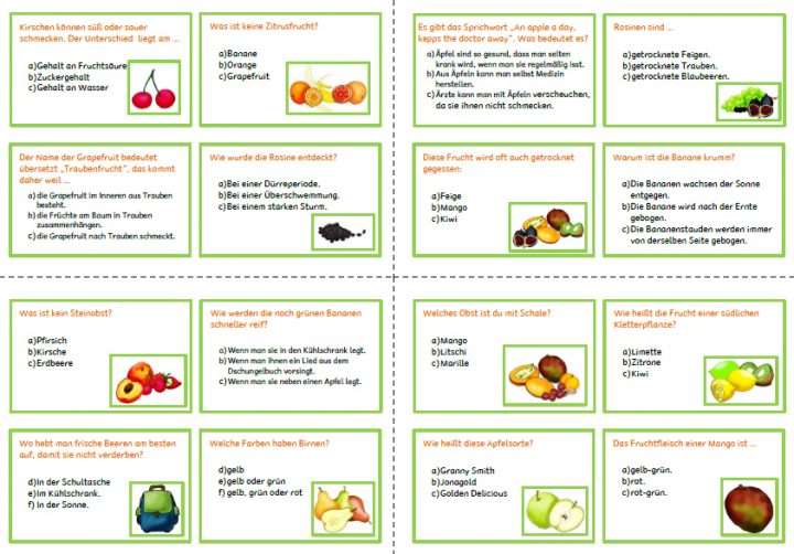 Kerstins Krabbelwiese: Obst-Quiz über Bilder Quiz Für Kinder