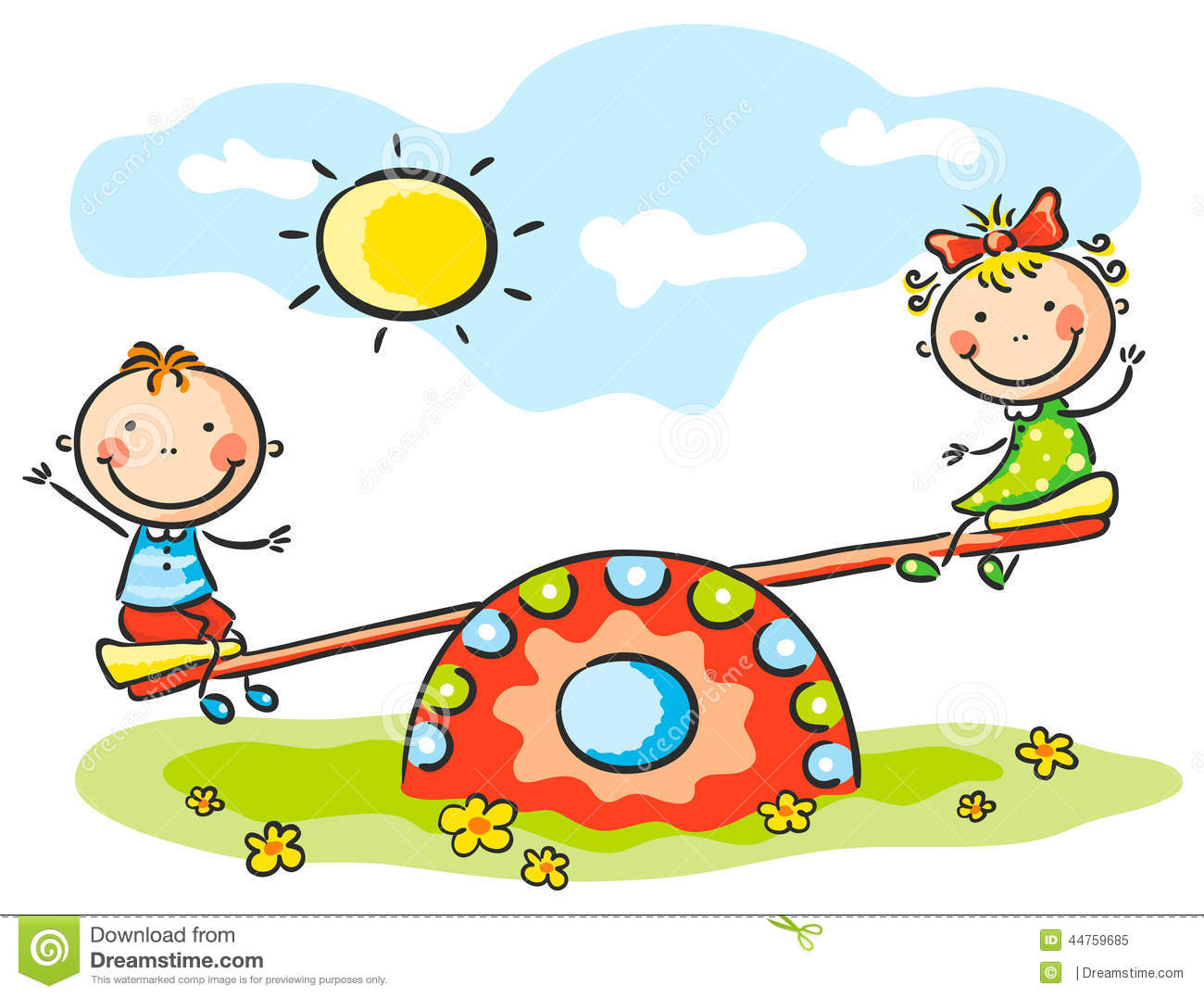 Kinder Am Spielplatz Vektor Abbildung. Illustration Von mit Spielende Kinder Bilder Comic